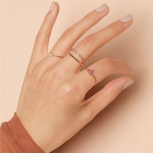 Stone and Strand Rose Gold Black Diamond Band